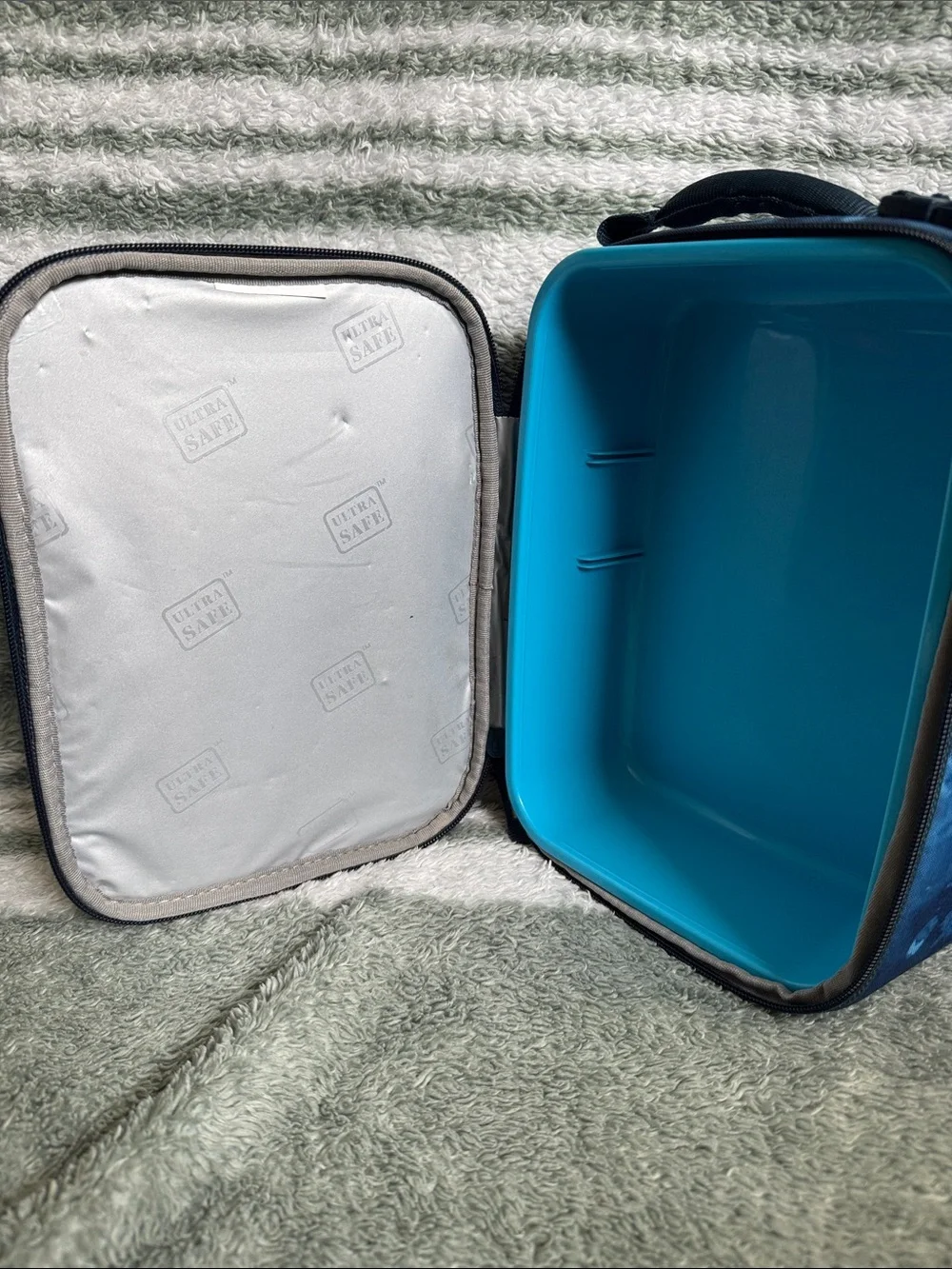 Fulton Bag Co. Kids Blue Camo, Arctic Zone black and light green lunch Bag.